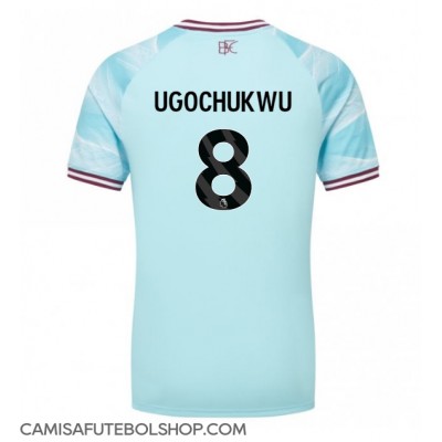 Camisa de time de futebol Burnley Lesley Ugochukwu #8 Replicas 2º Equipamento 2025-26 Manga Curta Camisa de time de futebol Burnley Lesley Ugochukwu #8 Replicas 2º Equipamento 2025-26 Manga Curta